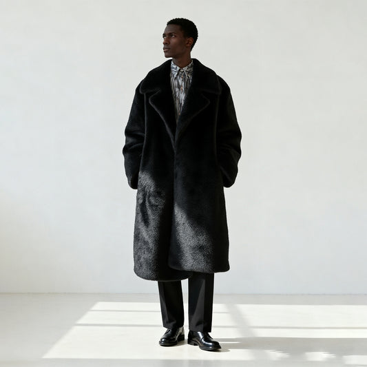 Eco-friendly faux fur coat